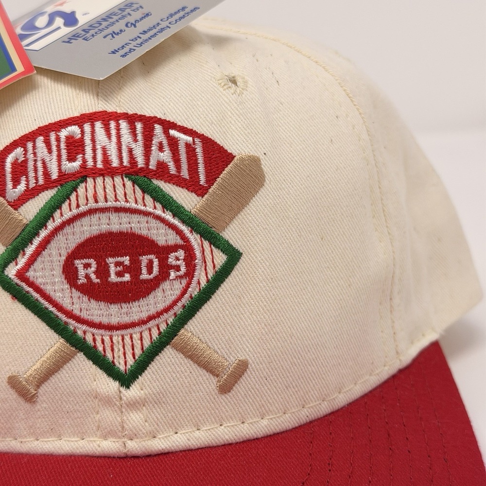 Vintage 1991 Cincinnati Reds‎ Snapback Hat The Game Cream Red NWT Limited - Picture 6 of 16